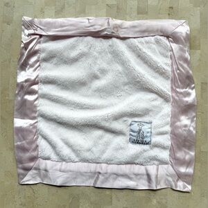 Little Giraffe Luxe Baby Security Blanket Pink Plush Faux Fur Satin Trim NWOT